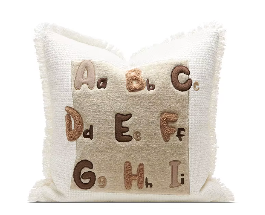 Designer Sofa Cushion "Alphabet"